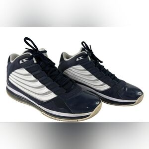 Nike Air Jordan Big Ups sneakers in an obsidian, silver Sz US 8.5